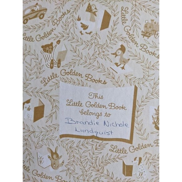 vintage Little Golden Book Old Mother Hubbard  1970 ephemera junk journal - Picture 4 of 5